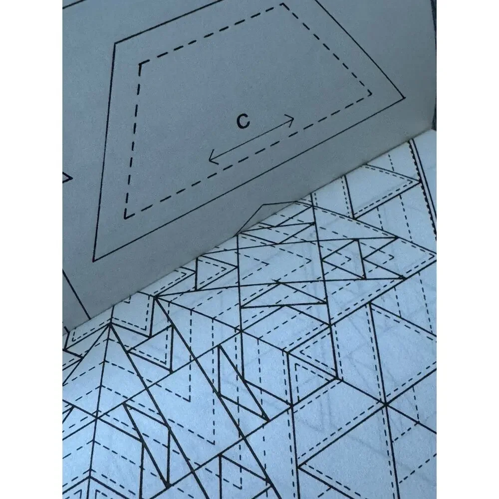 Double T Diamond Quilt Pattern paper shows